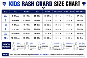 kids Rash Guard Size Chart