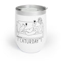 Caturday Chill Wine Tumbler