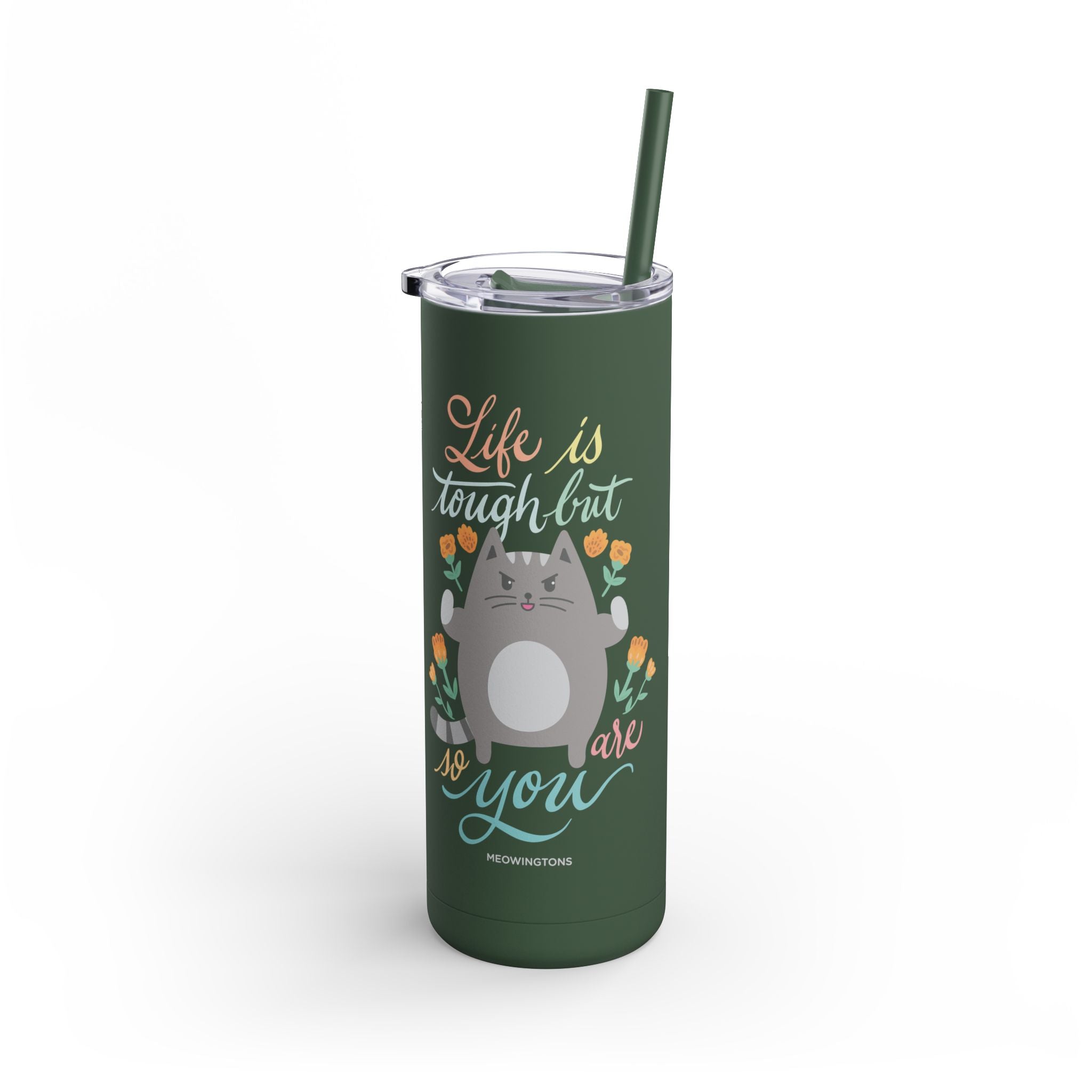 Motivational Milton the Cat Tumbler, 20oz