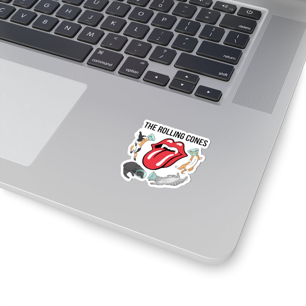 The Rolling Cones Cat Sticker