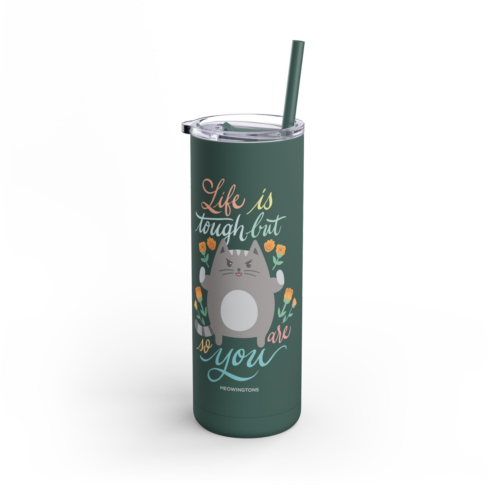 Motivational Milton the Cat Tumbler, 20oz