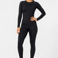 Women Black Long Sleeve Rash Guard