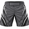 Black & Gray Camo BJJ Shorts for Men