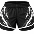 Black & White Camo BJJ Shorts for Women