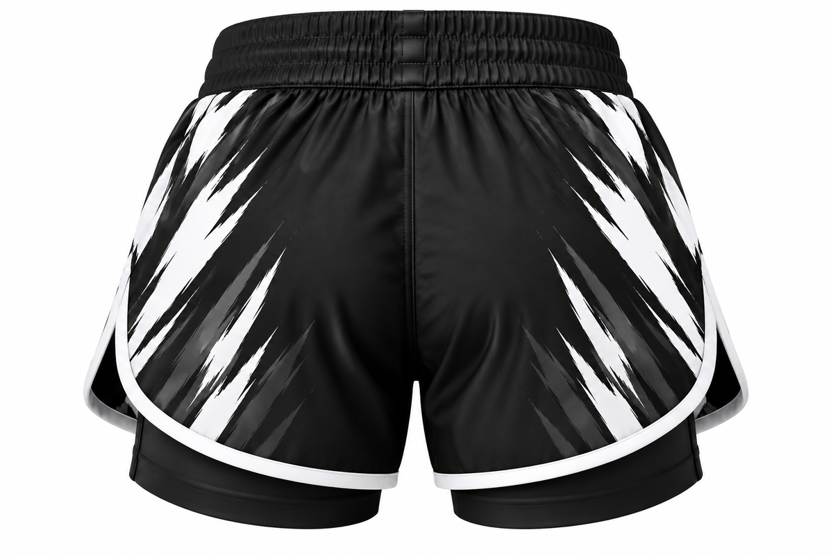 Black & White Camo BJJ Shorts for Women