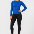 Women Blue Long Sleeve Rash Guard