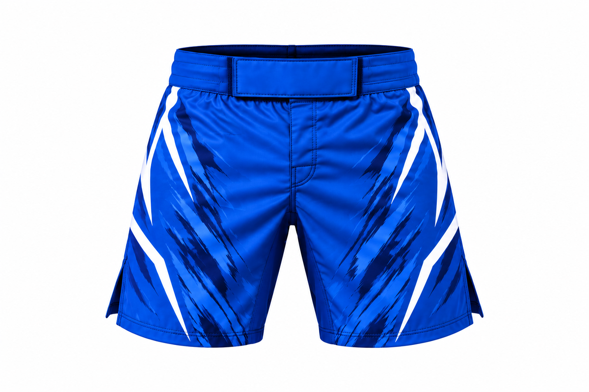 Blue & White Tactical Camo Grappling Shorts