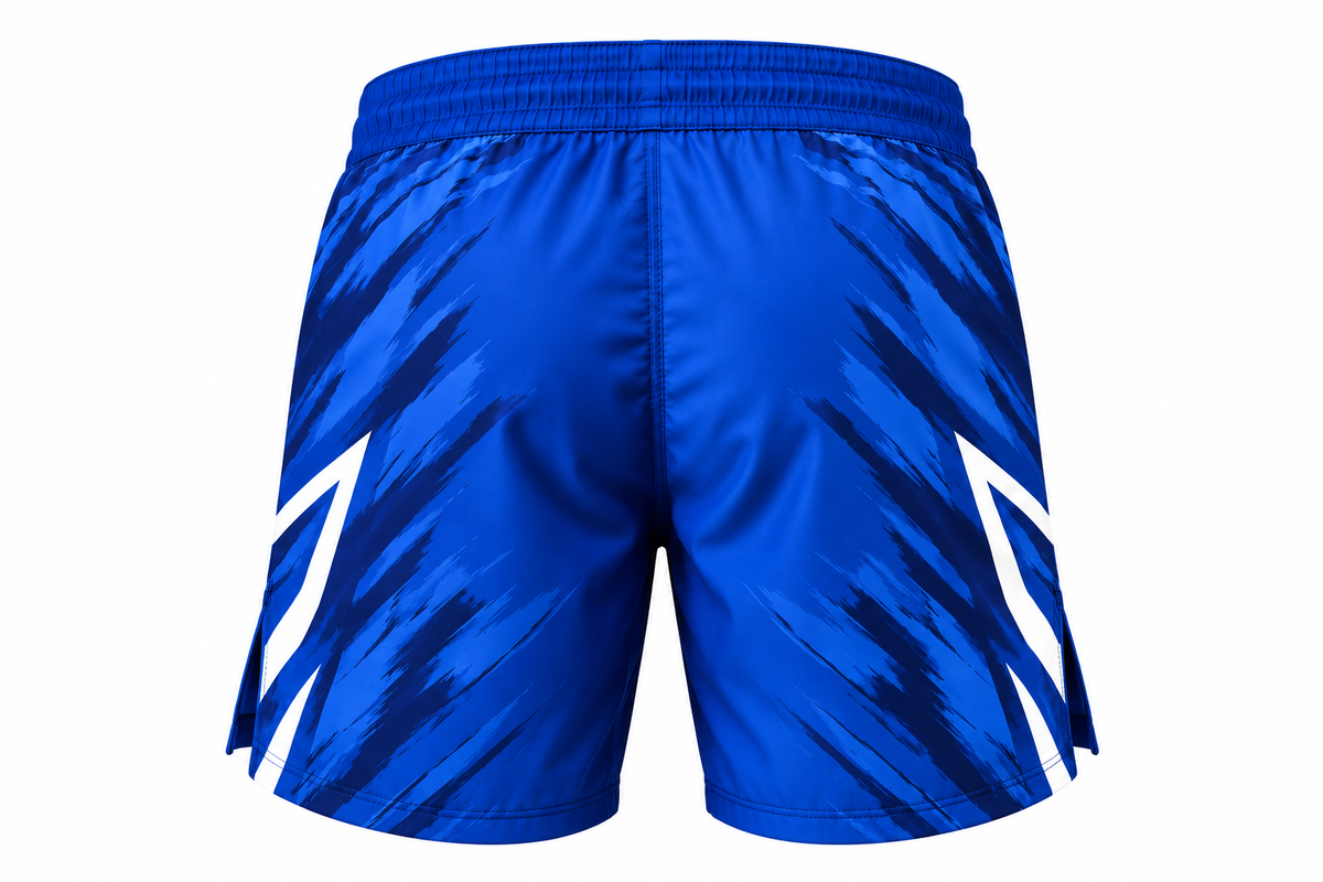 Blue & White Tactical Camo Grappling Shorts