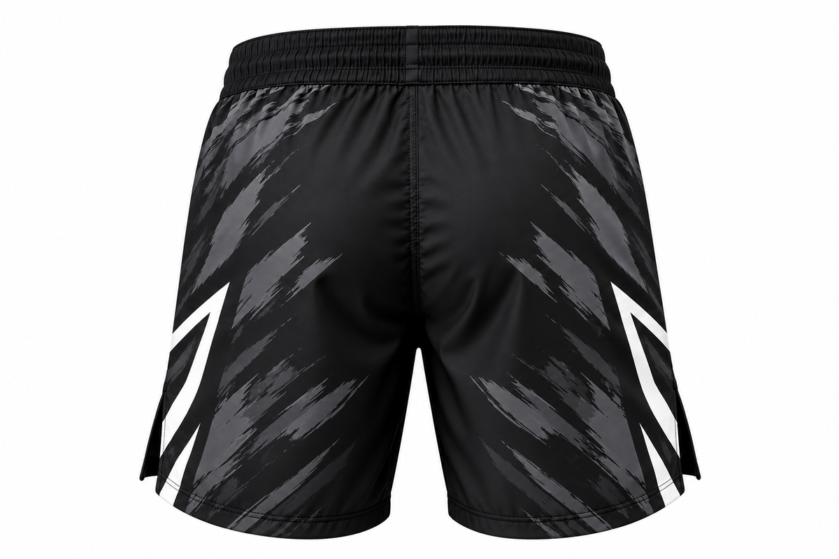 Gray & Black Camo BJJ Shorts for Men