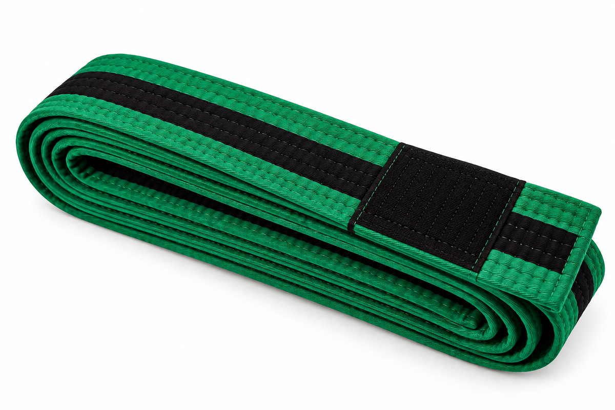 Green/Black BJJ Belt For Kids