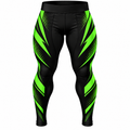 Kids Black & Neon Green Lightning BJJ Spats