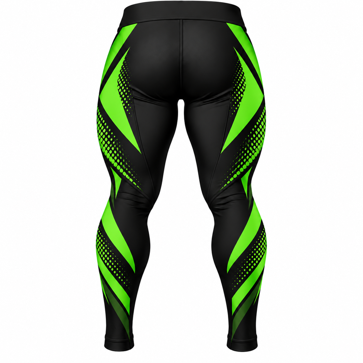 Kids Black & Neon Green Lightning BJJ Spats