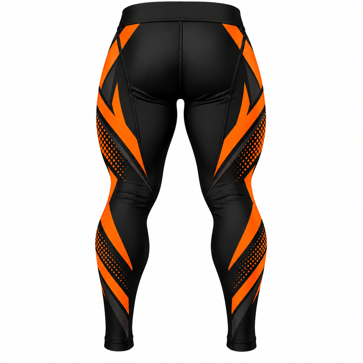 Kids Black & Orange Lightning BJJ Spats