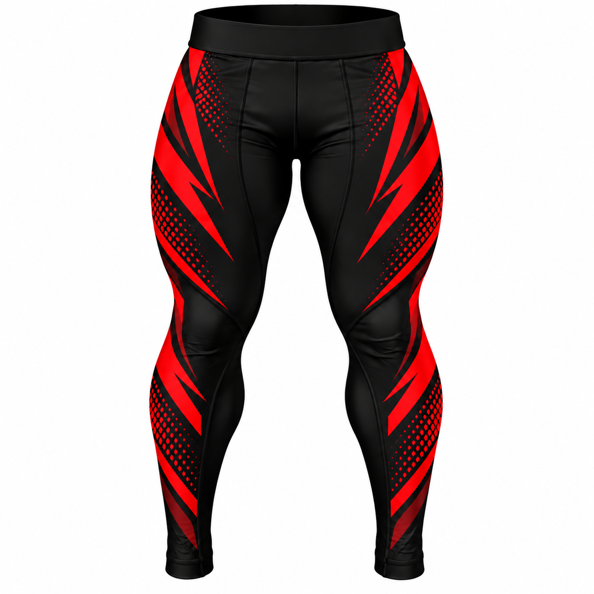 Kids Black & Red Lightning BJJ Spats