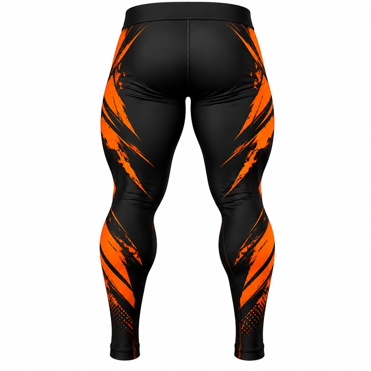 Men Black & Orange BJJ Spats