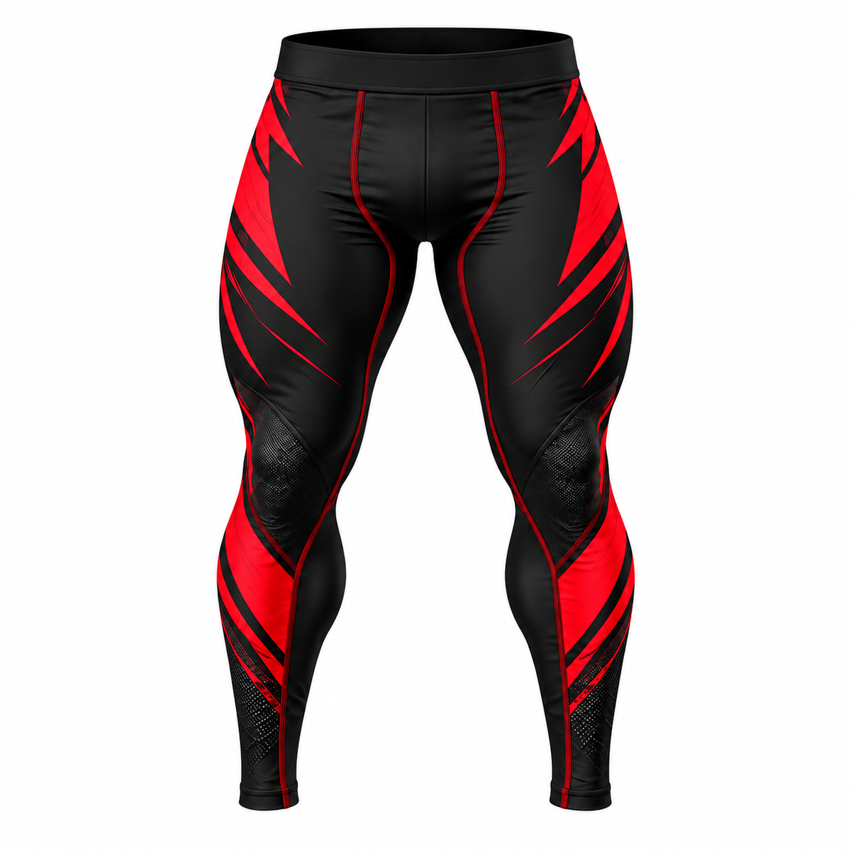 Men Black & Red BJJ Spats