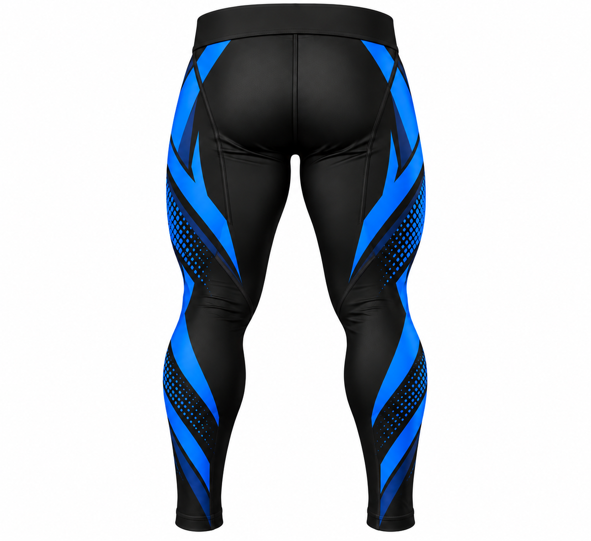 Men Black & Royal Blue BJJ Spats