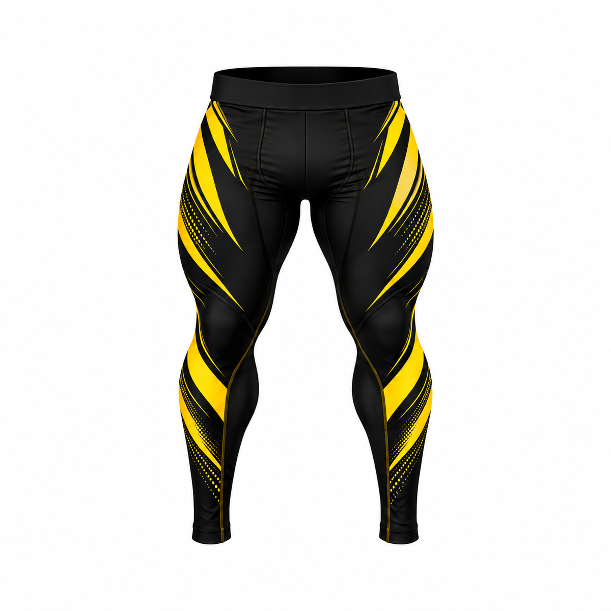 Men Black & Yellow BJJ Spats