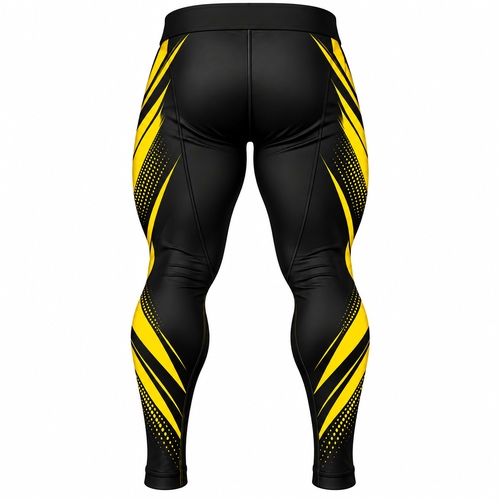 Men Black & Yellow BJJ Spats