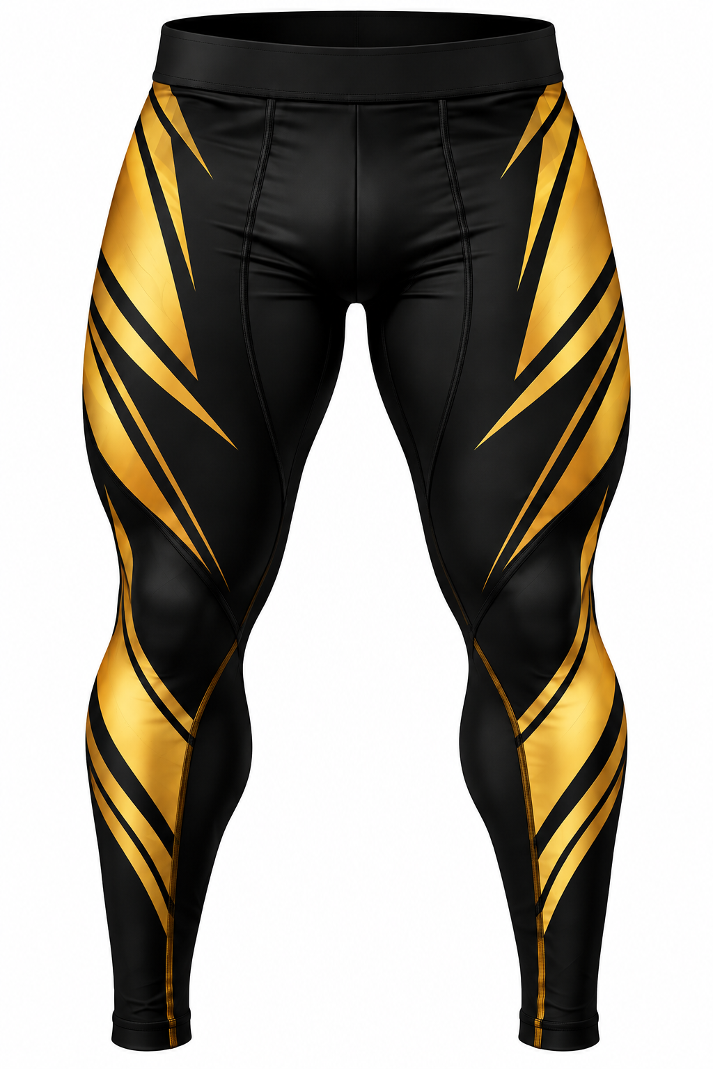 Men Black & Gold BJJ Spats