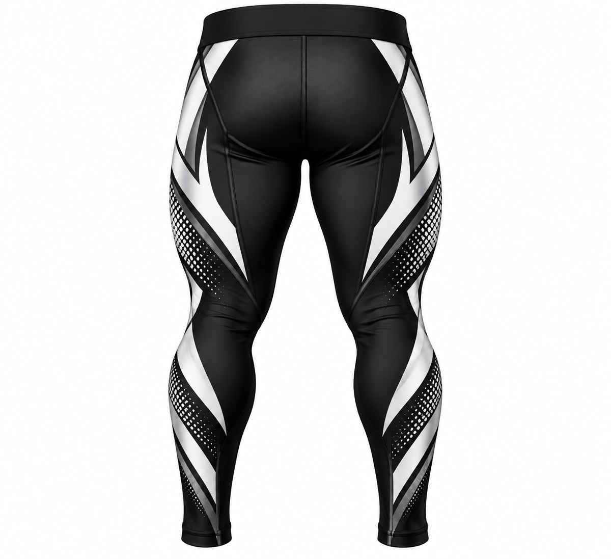 Men Black & Silver BJJ Spats