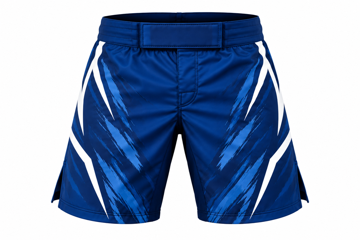 Navy Blue Camo BJJ Shorts for Men