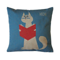 Nerd Meow Toss Pillow Cover