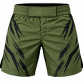 Olive Green Camo BJJ Shorts for Men