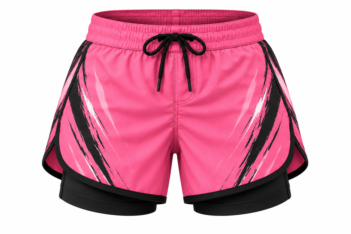 Pink & Black Camo BJJ Shorts for Women