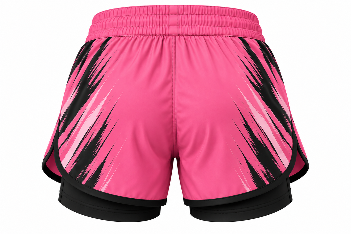 Pink & Black Camo BJJ Shorts for Women