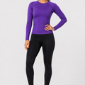 Women Purple Long Sleeve Rash Guard