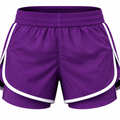 Purple & White BJJ Shorts for Women
