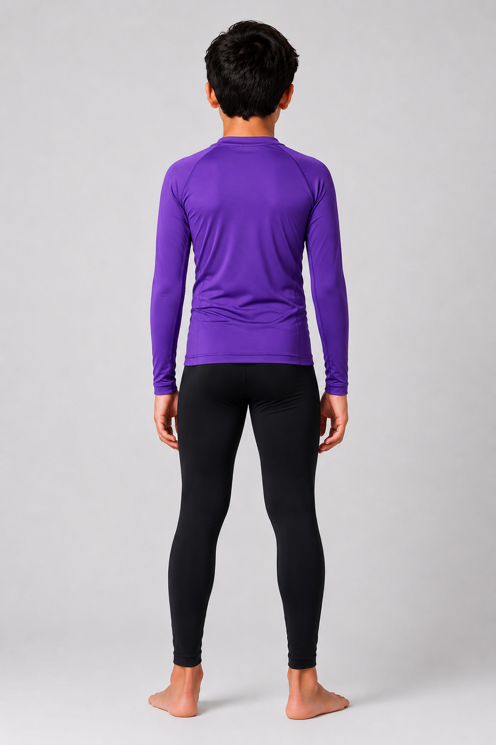 Purple Long Sleeve Rash Guard for Kids