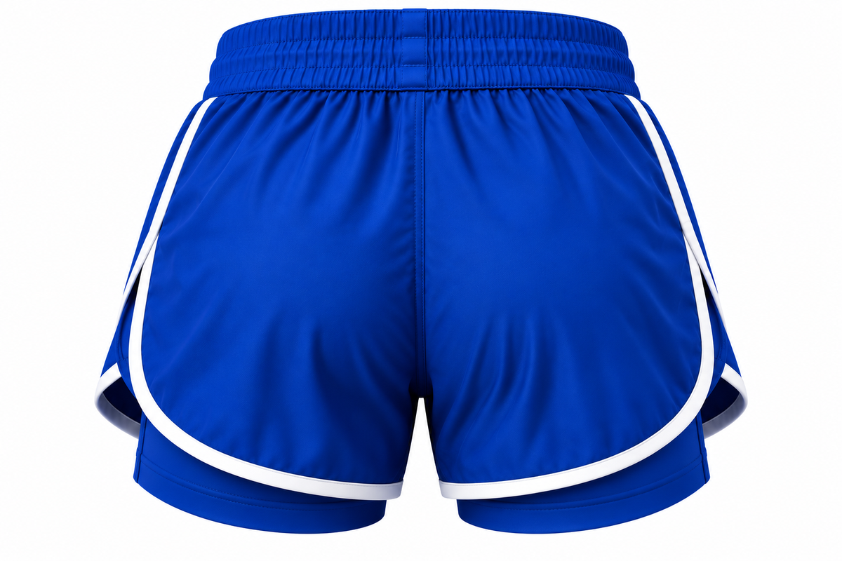 Royal Blue & White BJJ Shorts for Women
