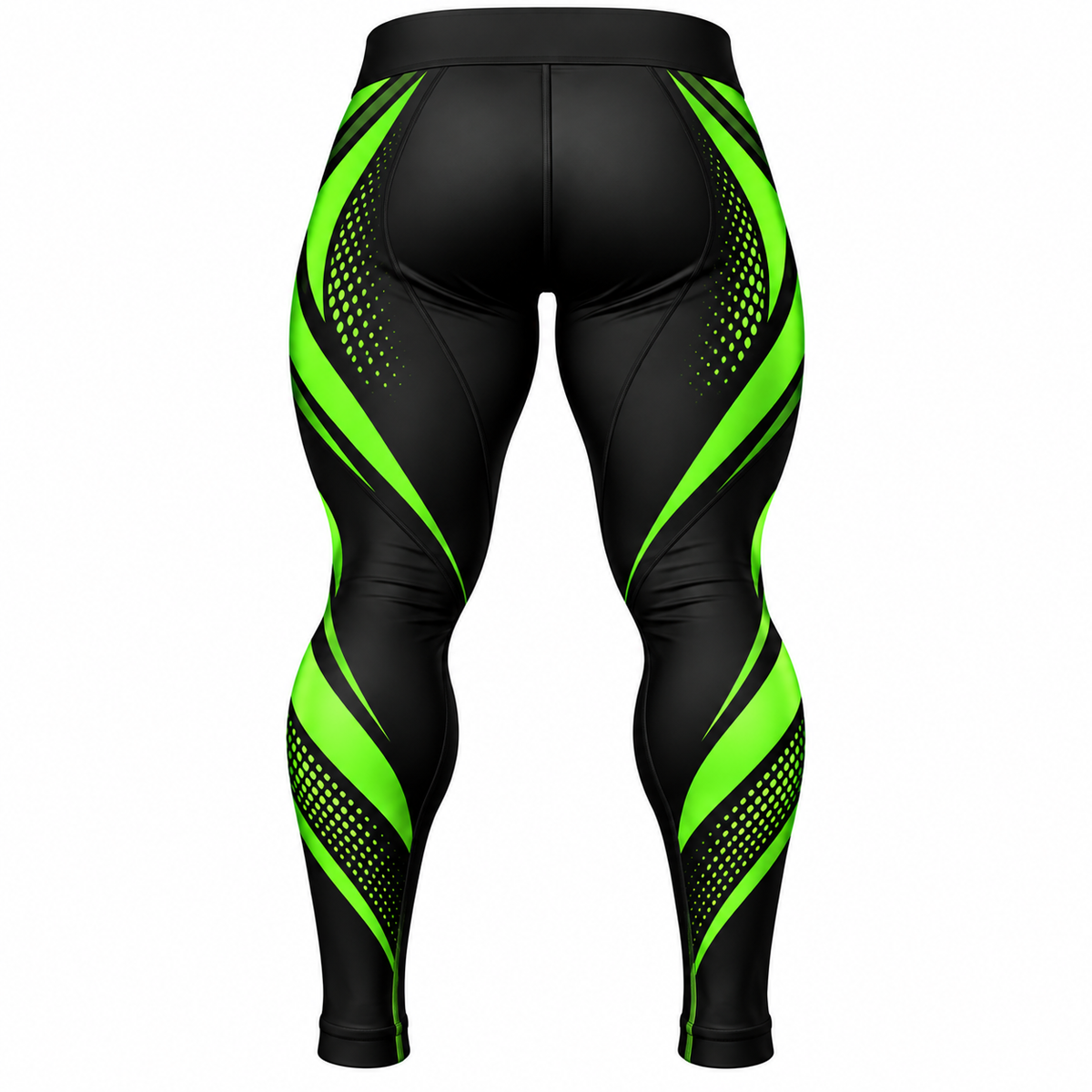 Women Black & Neon Green BJJ Spats