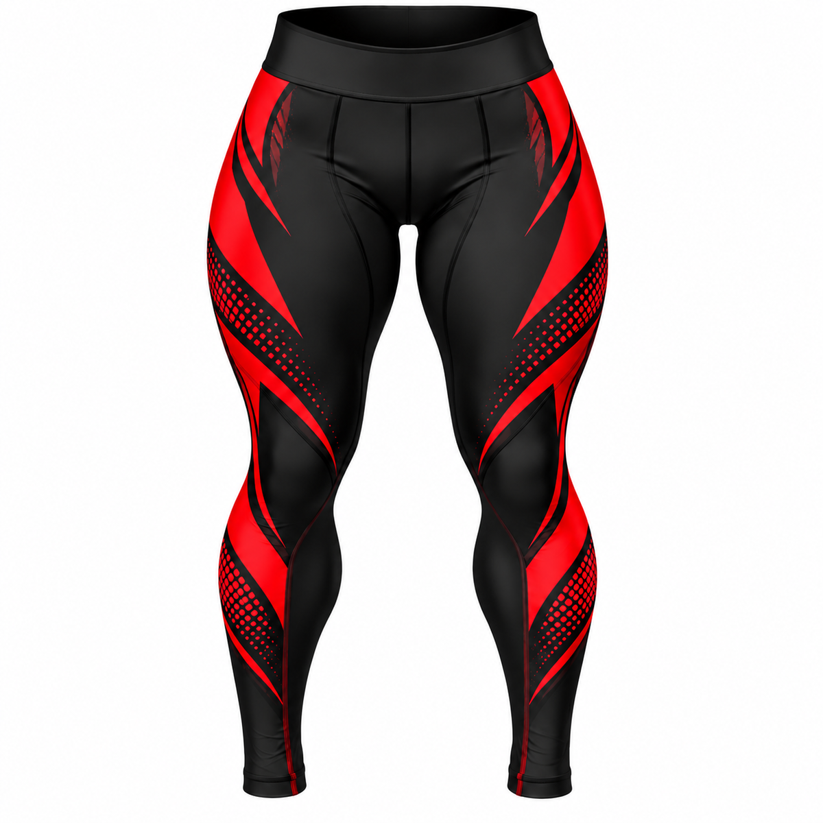 Women Black & Red BJJ Spats