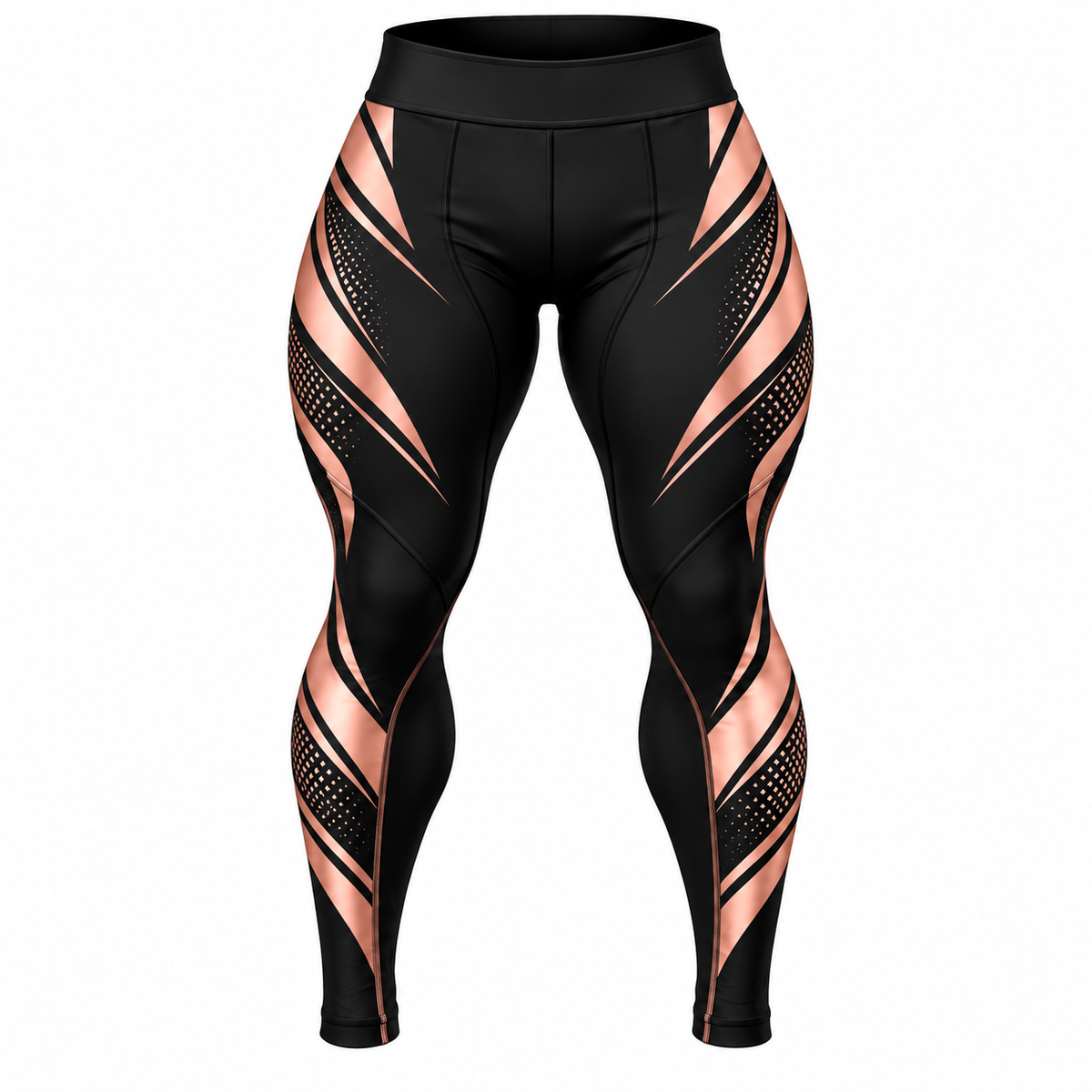 Women Black & Rose Gold BJJ Spats