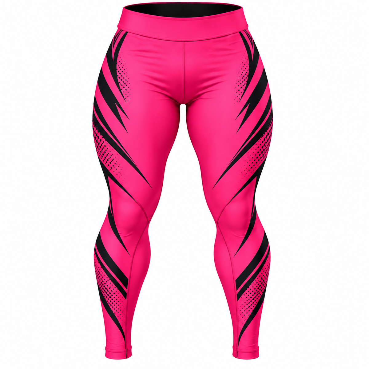 Women Hot Pink & Black BJJ Spats