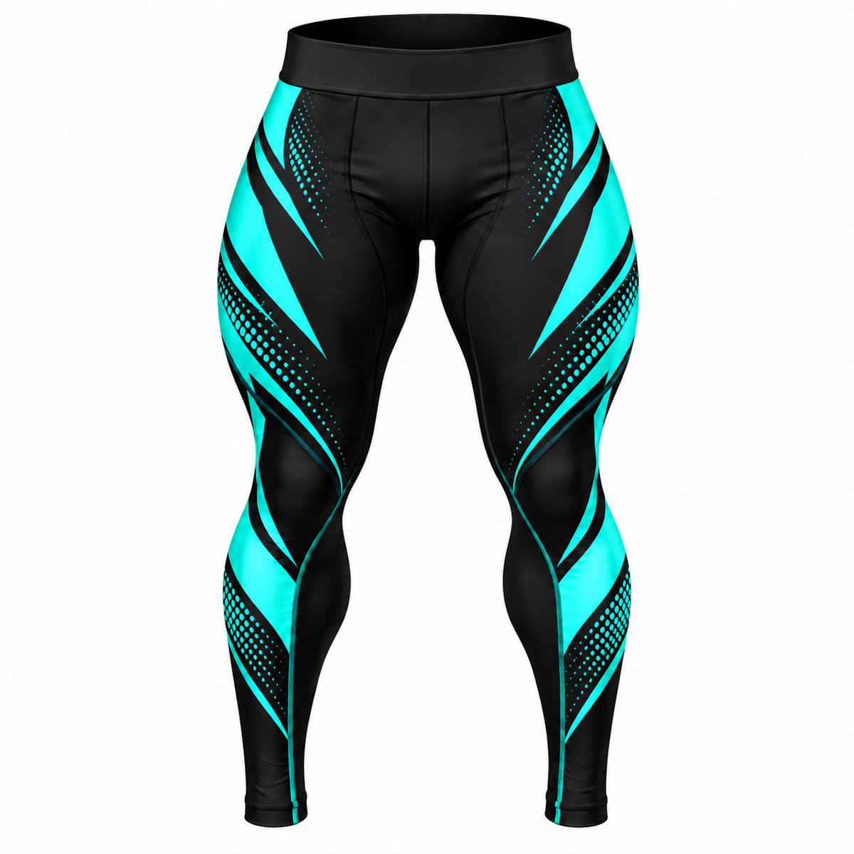 Women Black & Turquoise BJJ Spats