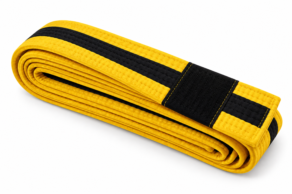 Yellow/Black BJJ Belt For Kids