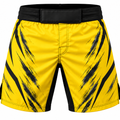 Yellow & Black Camo BJJ Shorts for Men