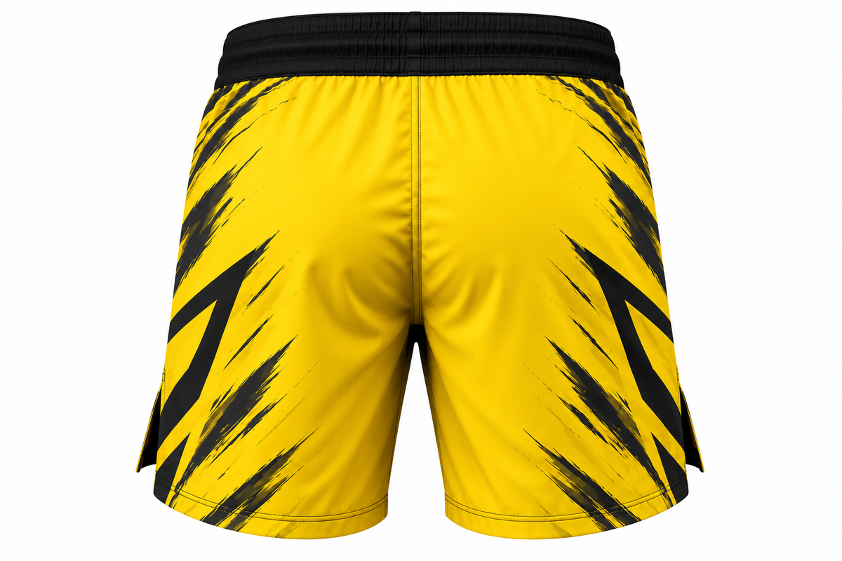 Yellow & Black Camo BJJ Shorts for Men