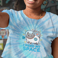 I Need My Space Tie-Dye Cat Crop Top