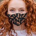 Unisex Autumn Cat Face Mask and Filter Bundle (3 Masks + 9 Filters)